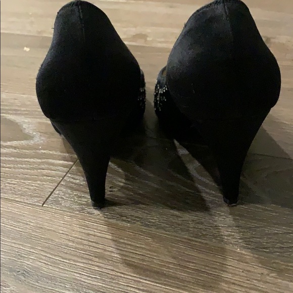 Bruno Magli Satin and Rhinestones Evening Pumps - Picture 8 of 10